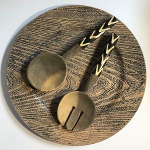 SOLD Wood And Dyed Bone Salad Claws